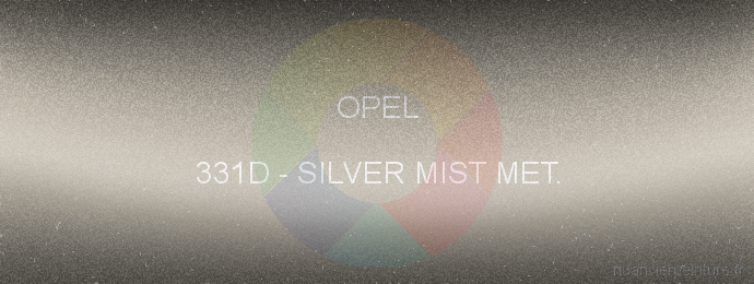 Peinture Opel 331D Silver Mist Met.