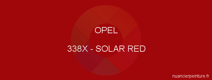 Peinture Opel 338X Solar Red