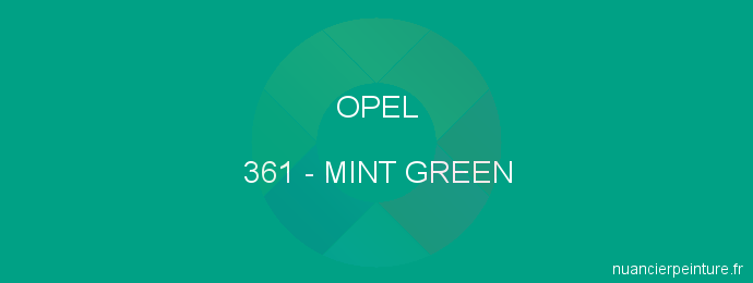 Peinture Opel 361 Mint Green