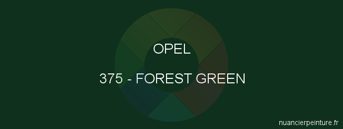Peinture Opel 375 Forest Green