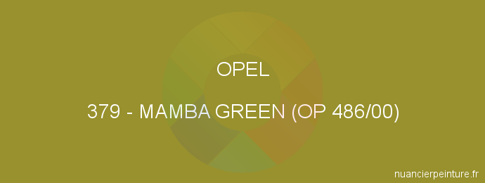 Peinture Opel 379 Mamba Green (op 486/00)