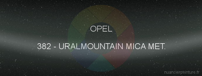 Peinture Opel 382 Uralmountain Mica Met.