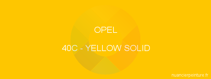 Peinture Opel 40C Yellow Solid