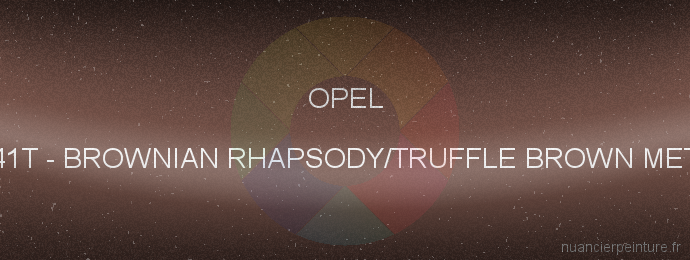 Peinture Opel 41T Brownian Rhapsody/truffle Brown Met.