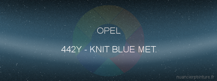 Peinture Opel 442Y Knit Blue Met.