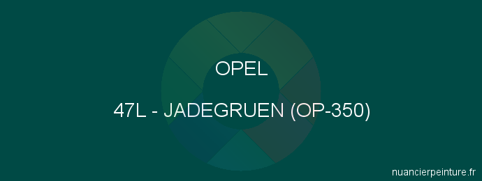 Peinture Opel 47L Jadegruen (op-350)