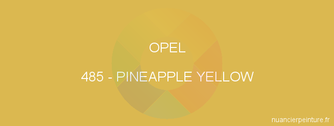 Peinture Opel 485 Pineapple Yellow
