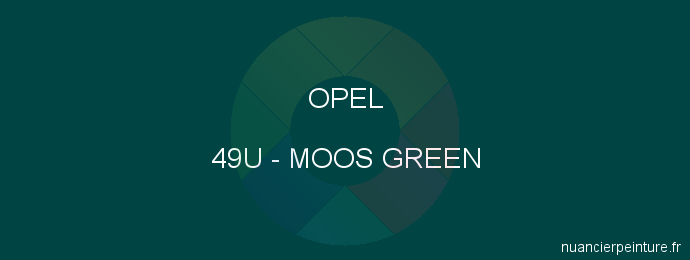 Peinture Opel 49U Moos Green