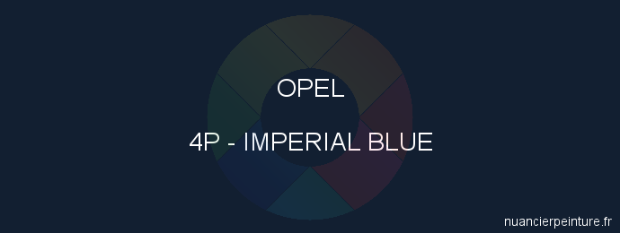 Peinture Opel 4P Imperial Blue