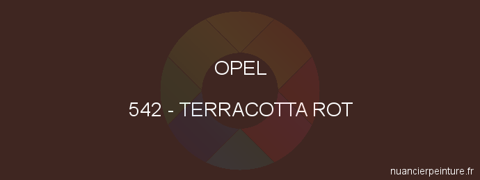 Peinture Opel 542 Terracotta Rot