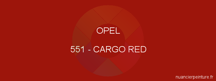 Peinture Opel 551 Cargo Red