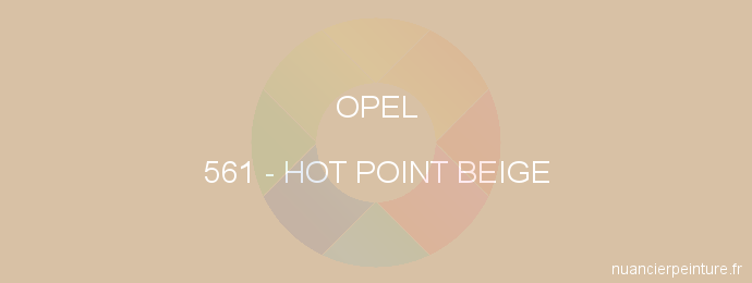 Peinture Opel 561 Hot Point Beige