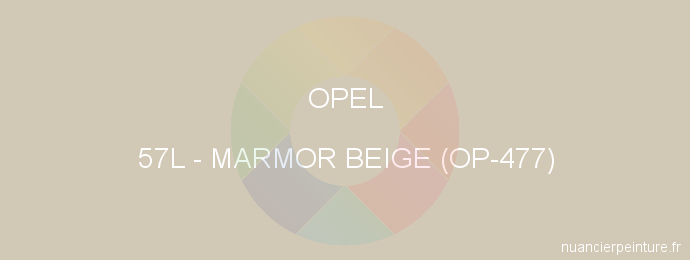 Peinture Opel 57L Marmor Beige (op-477)