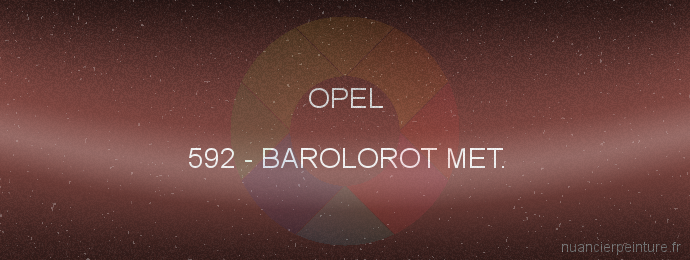 Peinture Opel 592 Barolorot Met.