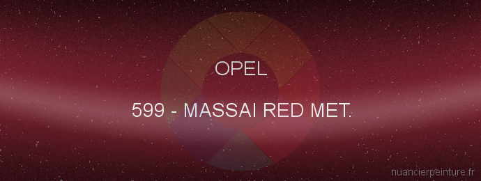 Peinture Opel 599 Massai Red Met.
