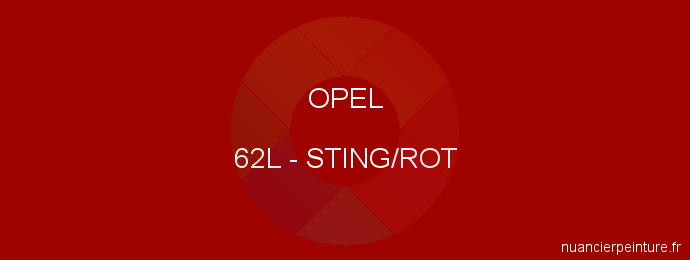 Peinture Opel 62L Sting/rot