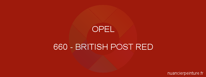Peinture Opel 660 British Post Red