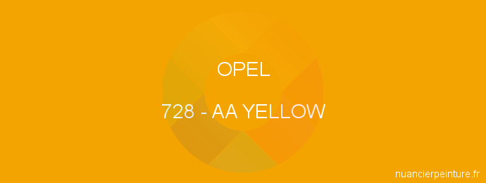 Peinture Opel 728 Aa Yellow