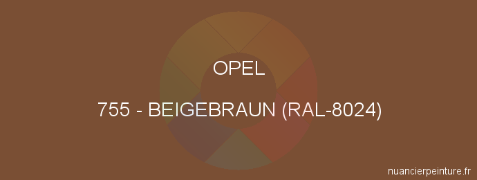 Peinture Opel 755 Beigebraun (ral-8024)