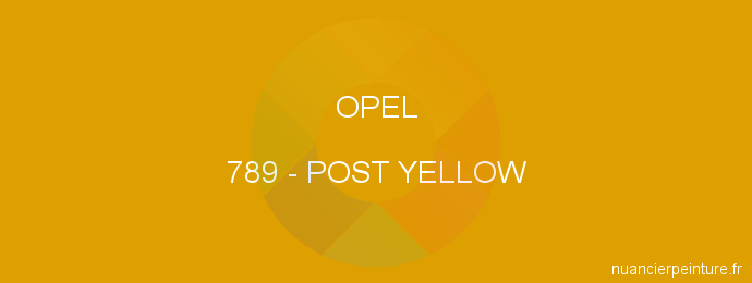 Peinture Opel 789 Post Yellow