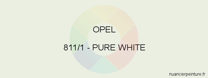 Peinture Opel 811/1 Pure White