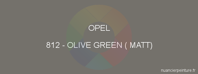 Peinture Opel 812 Olive Green ( Matt)