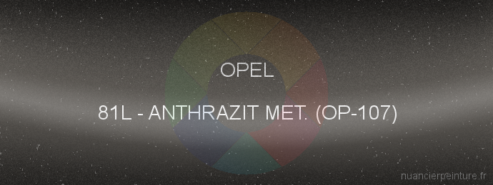 Peinture Opel 81L Anthrazit Met. (op-107)