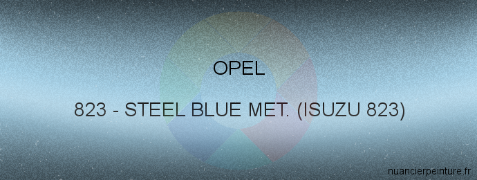 Peinture Opel 823 Steel Blue Met. (isuzu 823)