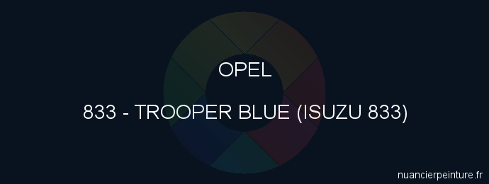 Peinture Opel 833 Trooper Blue (isuzu 833)