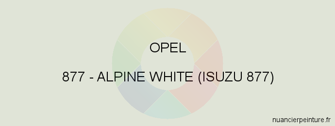 Peinture Opel 877 Alpine White (isuzu 877)