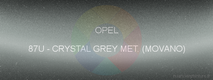 Peinture Opel 87U Crystal Grey Met. (movano)