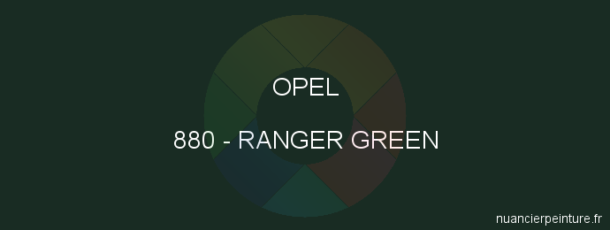 Peinture Opel 880 Ranger Green
