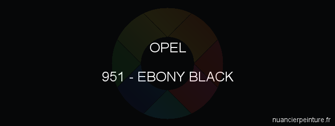 Peinture Opel 951 Ebony Black