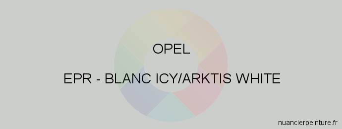 Peinture Opel EPR Blanc Icy/arktis White