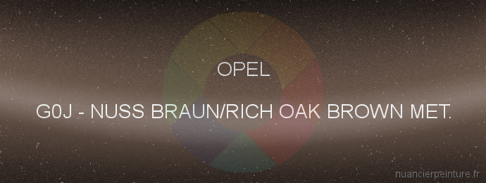 Peinture Opel G0J Nuss Braun/rich Oak Brown Met.
