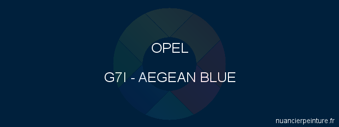 Peinture Opel G7I Aegean Blue