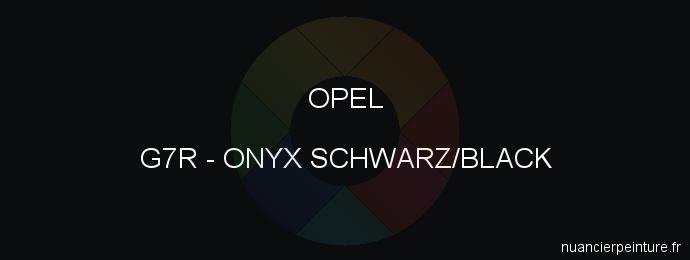 Peinture Opel G7R Onyx Schwarz/black
