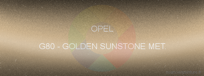 Peinture Opel G80 Golden Sunstone Met.