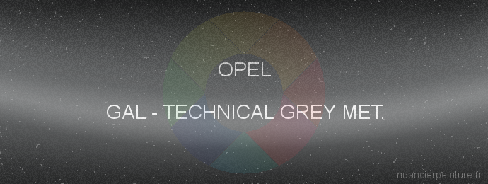 Peinture Opel GAL Technical Grey Met.