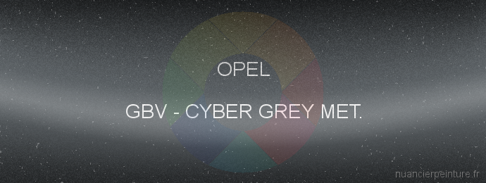 Peinture Opel GBV Cyber Grey Met.
