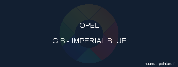Peinture Opel GIB Imperial Blue