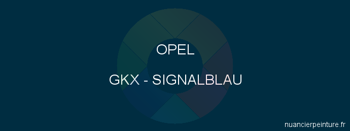 Peinture Opel GKX Signalblau