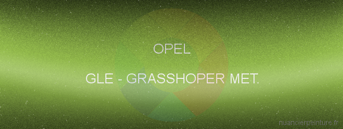 Peinture Opel GLE Grasshoper Met.