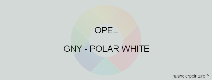 Peinture Opel GNY Polar White