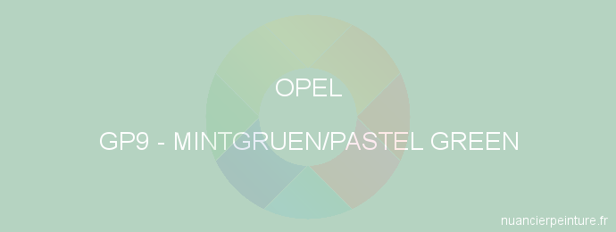 Peinture Opel GP9 Mintgruen/pastel Green