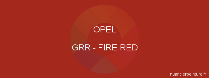 Peinture Opel GRR Fire Red