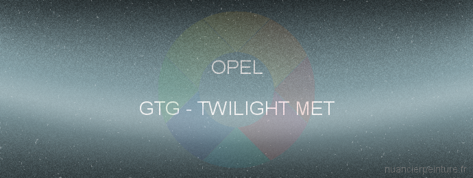 Peinture Opel GTG Twilight Met
