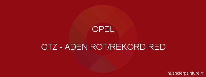 Peinture Opel GTZ Aden Rot/rekord Red