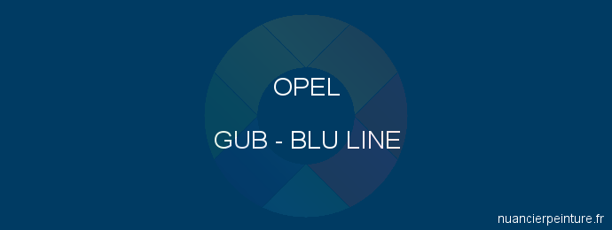 Peinture Opel GUB Blu Line