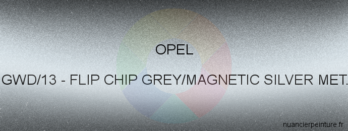 Peinture Opel GWD/13 Flip Chip Grey/magnetic Silver Met.